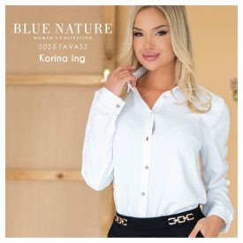 Blue Nature Korina ing-blúz fehér