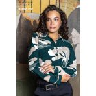 Blue Nature Korina ing-blúz zöld mintás