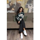 Blue Nature Korina ing-blúz zöld mintás