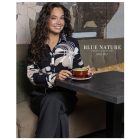 Blue Nature Korina ing-blúz fekete mintás