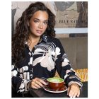 Blue Nature Korina ing-blúz fekete mintás