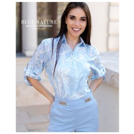 Blue Nature Korina ing-blúz kék mintás