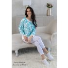 Blue Nature Merlo felső zöld mintás