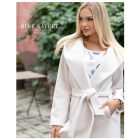 Blue Nature Niara kapucnis megkötős szövetkabát egyméretes világos bézs