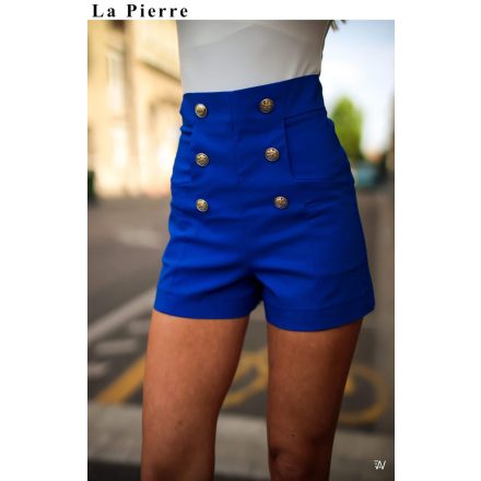 La Pierre 6 gombos short kék