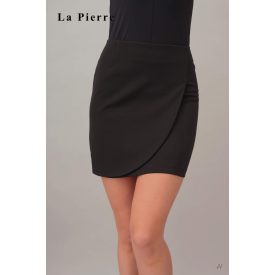 La Pierre elől átlapolt szoknya fekete