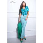 Mystic Day Doroti felső kék-zöld mintás