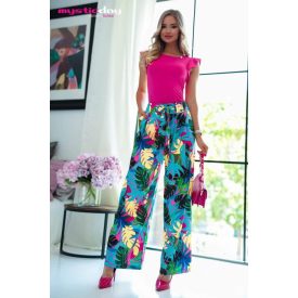 Mystic Day Fodroska fodros vállú felső málna