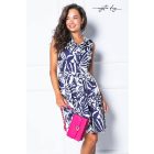 Mystic Day Fodroska ujjatlan ruha kék-fehér