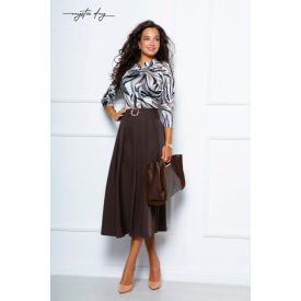 Mystic Day Frézia szoknya csokibarna