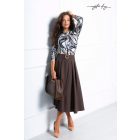 Mystic Day Frézia szoknya csokibarna