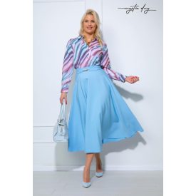 Mystic Day Frézia midi szoknya világoskék
