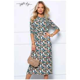 Mystic Day Hédi midi ruha mintás