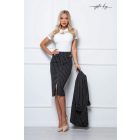 Mystic Day Karolin szoknya fekete-csíkos