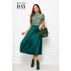 Mystic Day Lívia szatén szoknya zöld