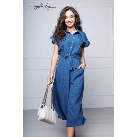 Mystic Day Lillarózsa ruha farmerkék