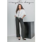 Mystic Day Rimini bő szárú nadrág fekete