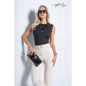 Mystic Day Roza felső fekete