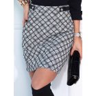 Mystic Day Panni szürke kockás szoknya
