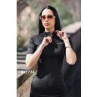 Nazyra Paula cipzáras poliamid ruha fekete