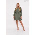 Viktori derékban húzott ingruha khaki