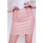 Viktori 6 gombos miniszoknya púder